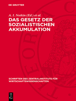 cover image of Das Gesetz der sozialistischen Akkumulation